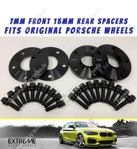 Black wheel spacers 7mm - black,