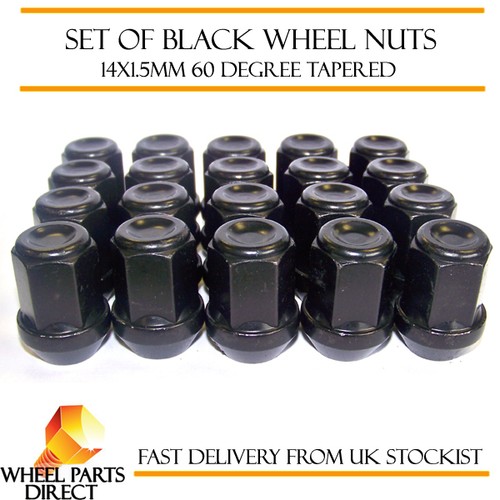 Alloy wheel nuts black - alloy,